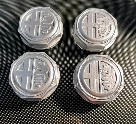 Alfa Romeo Ronal wheel centre hub cap set, 55mm (replica)